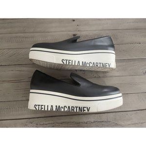 STELLA MCCARTNEY Binx Logo Platform Slip On Vegan Sneakers - Black - Size 41 11